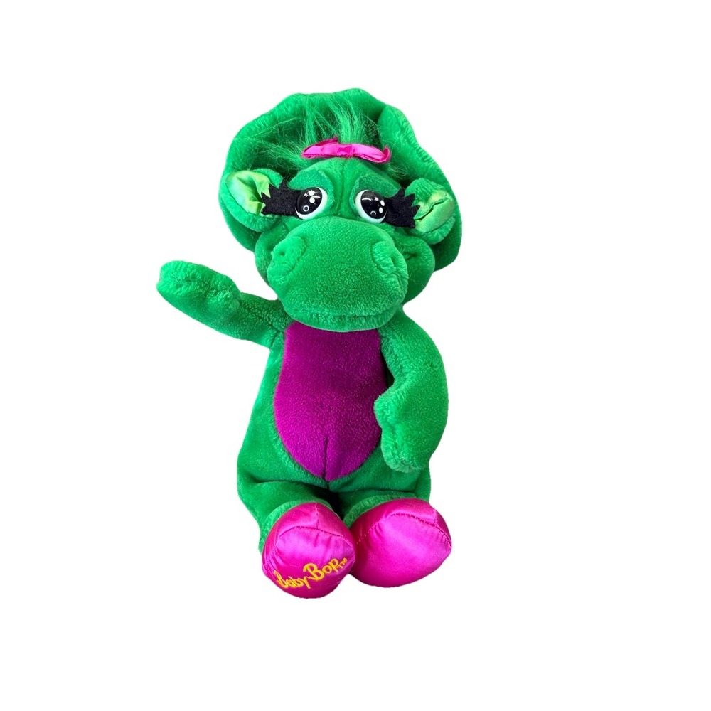 Baby Bop Vintage 1992 Plush Stuffed Animal Barney Purple Dinosaur, Lyons Group